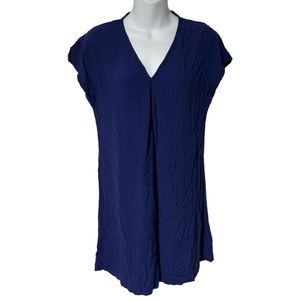 Madewell Navy Blue Moment Dress Short Sleeve Mini Shift Medium